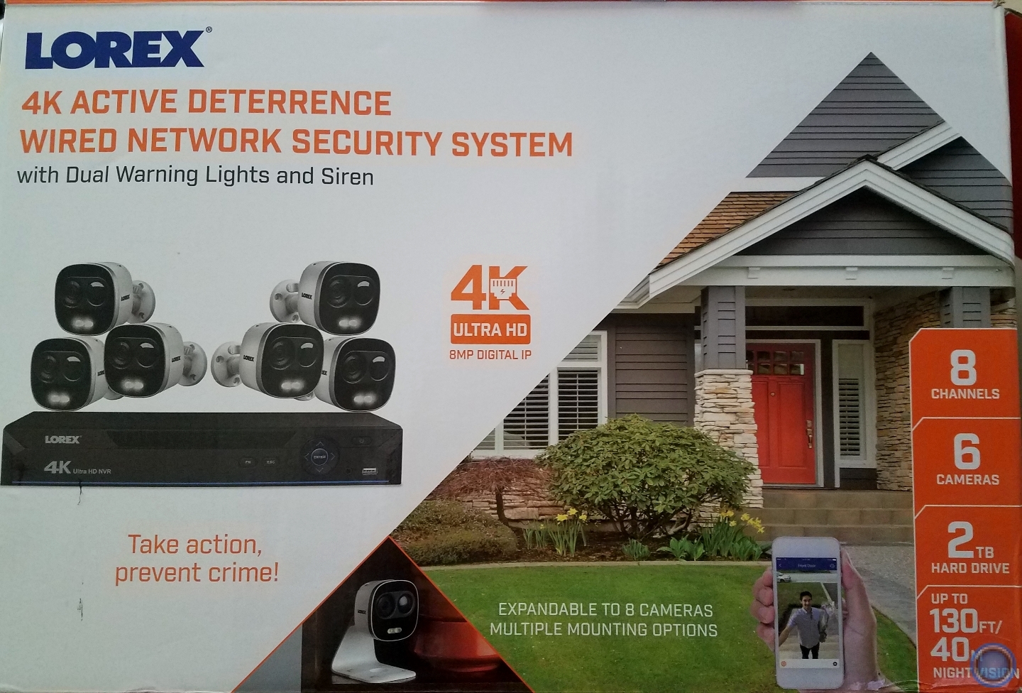 Lorex 4K Active Deterrence Wired Network Security System